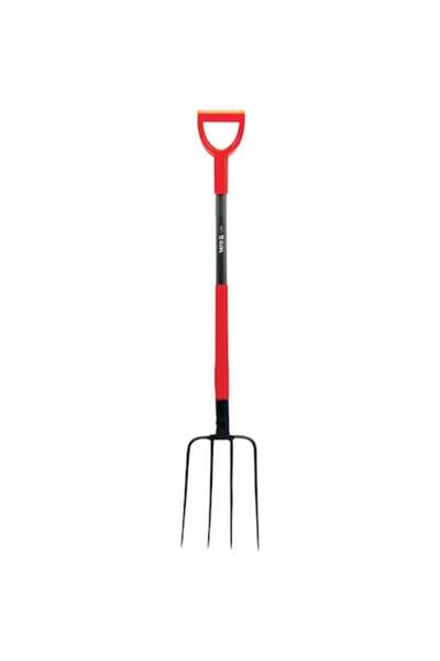 yato Fan Fork, Oțel, 120 cm, Negru/Roșu