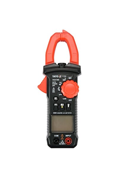 yato Clește ampermetric, Yato, Afișaj LCD, cu 2 fire de testare, Negru/Roșu
