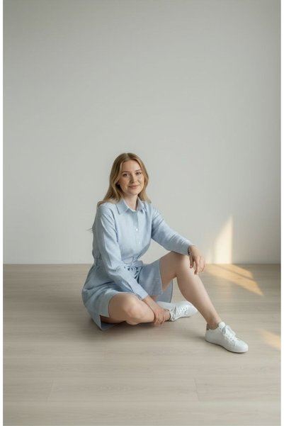 WYNA BOUTİQUE Casual & Stylish Striped Shirt Dress