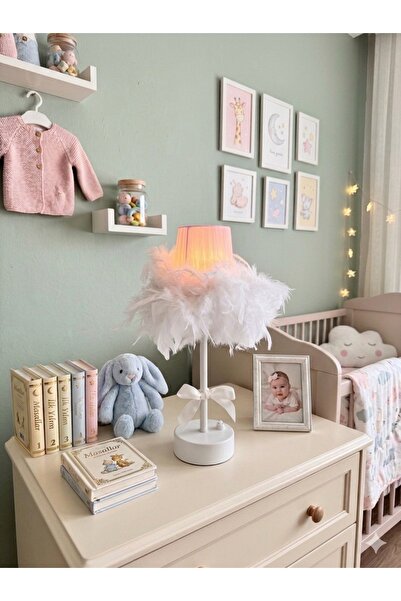 luluavizem sinem semiz Luluavizem Pilli Abajur Pembe Tüylü Bebek Çocuk Genç O...