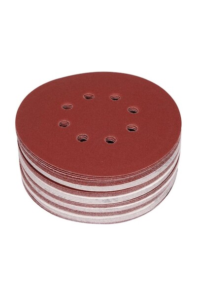 yato Set de 50 discuri abrazive cu 8 găuri, diametru 150 mm, granulație 180