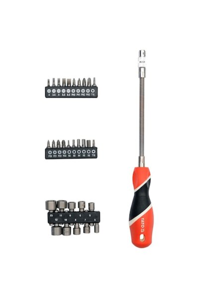 yato Set de șurubelnițe flexibile + biți, Yato, YT-25972, 31 de piese
