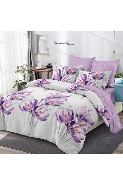 Pucioasa Lenjerie de pat cu elastic 180x200 pentru pat dublu Pucioasa, 6 pies...