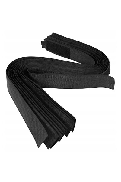 Vorel Set de 10 benzi Velcro pentru cabluri, 450mm, Negru