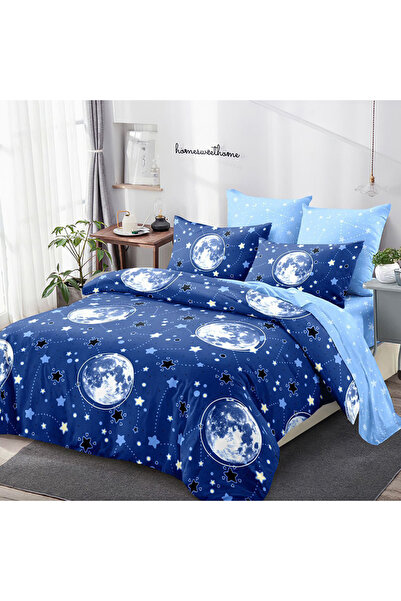 Pucioasa Lenjerie de pat cu elastic 180x200 pentru pat dublu Pucioasa, 6 pies...