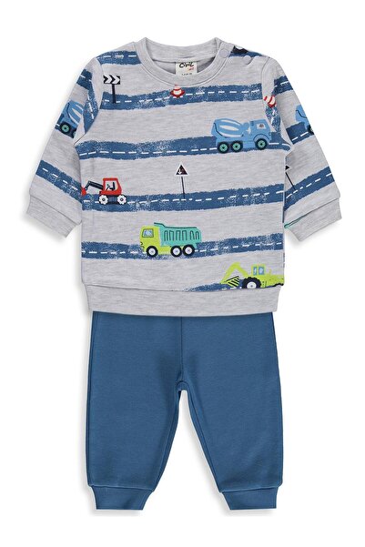 Civil Baby Arabalar Empirme 3-18 Ay Takım - Gri