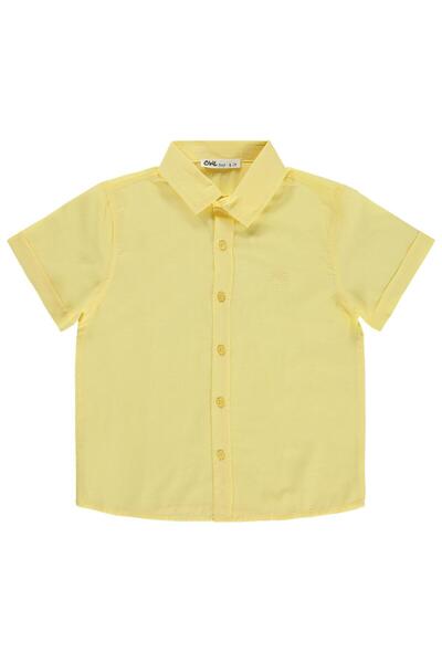 Civil Boys Βασικό κοντομάνικο πουκάμισο για 6-9 ετών - Κίτρινο
