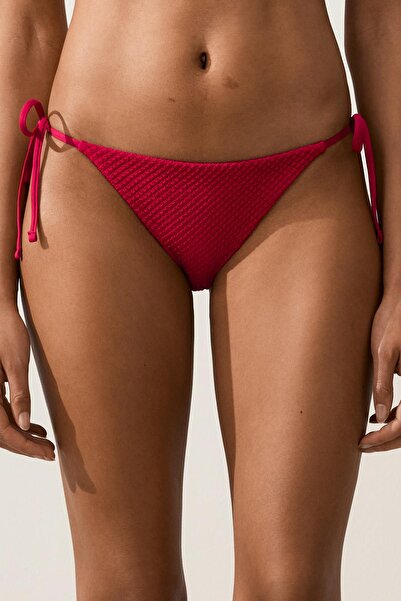 Oysho Waffle dokulu fiyonklu orta kapsama bikini altı