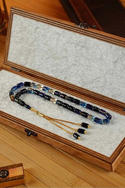 dergah tesbih Ασημί-χρυσό σχέδιο κάψουλας, μοντέλο μπλε χαρέμι, κεχριμπαρένιο...