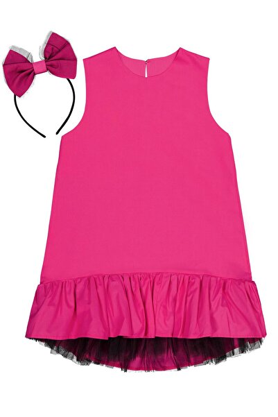 Shecco Babba Κοριτσίστικο Φόρεμα Τούτου με Στέμμα Φούξια 5-8 ετών - Πράσινο