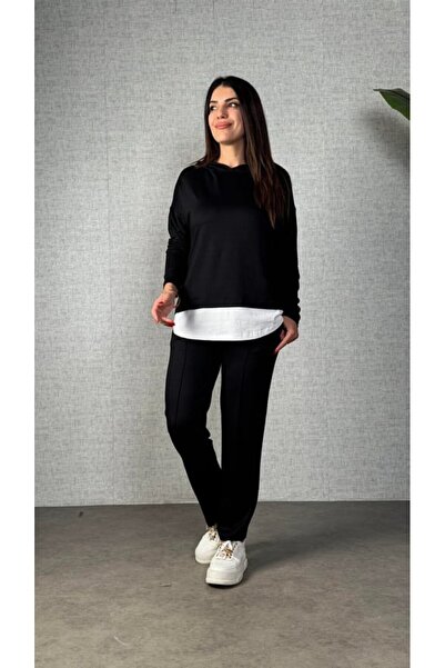 Wear Up Γυναικείο μακρυμάνικο κοστούμι με κουκούλα με κορδόνια από βισκόζη με...