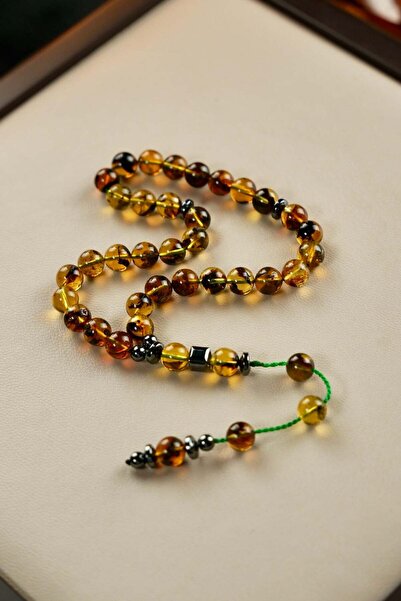 dergah tesbih Fossilized Amber Prayer Beads (Amber) from Lithuania, Wrist Len...