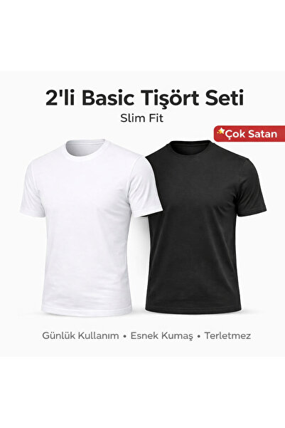 Plus Scorpion Men's Basic T-Shirt Slim Fit Crew Neck Cotton Lycra Daily Use
