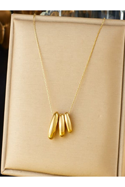 NOOR BY AYISHA Gold-Plated Stainless Steel Geometric Multicircle Pendant Neck...