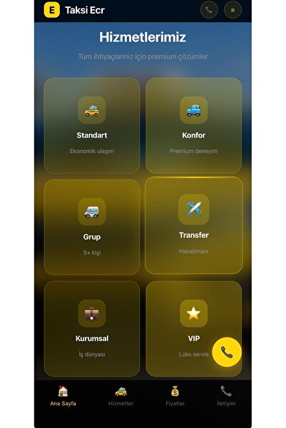 Ecr yazılım Taksi Web Sitesi