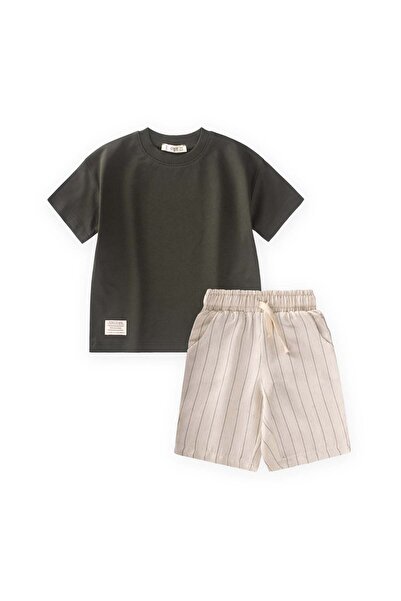 Cigit Ριγέ Σετ Κάπρι 1-7 ετών Πράσινο