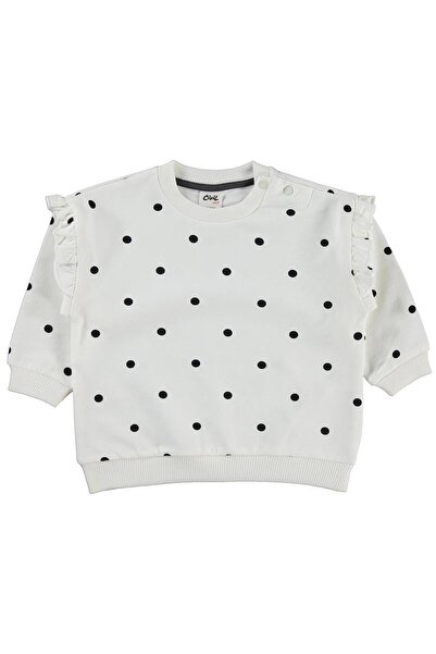 Civil Baby Φούτερ με σχέδιο πουά 6-18 μηνών - Εκρού