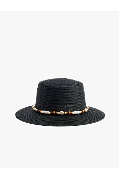 Koton Straw Hat with Bead Detail