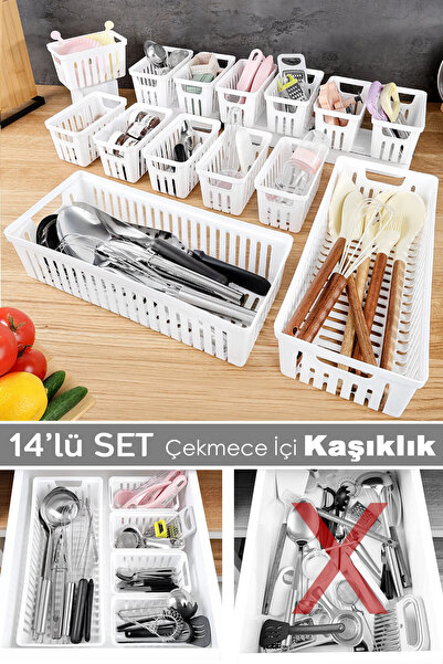 Meleni Home Σετ αρθρωτών μαχαιροπήρουνων 14 τεμαχίων - Συρταριέρα πολλαπλών χ...