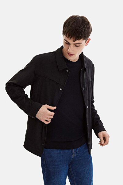 Back And Bond Siyah Regular Fit Süet Ceket