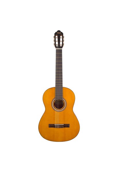 VALENCIA VC204 4/4 Tam Boy Klasik Gitar | Naturel Renk, Mat Bitiş, Yetişkin E...