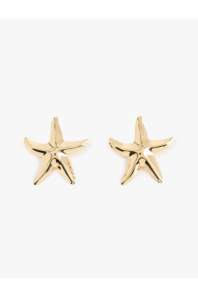 Koton Steel Large Size Star Earrings