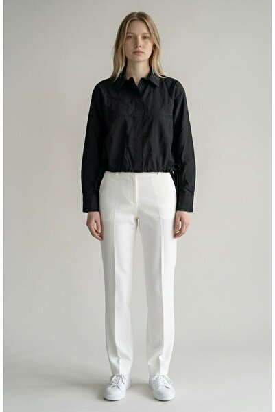 WYNA BOUTİQUE Κοντό πουκάμισο ποπλίνας με λεπτομέρειες