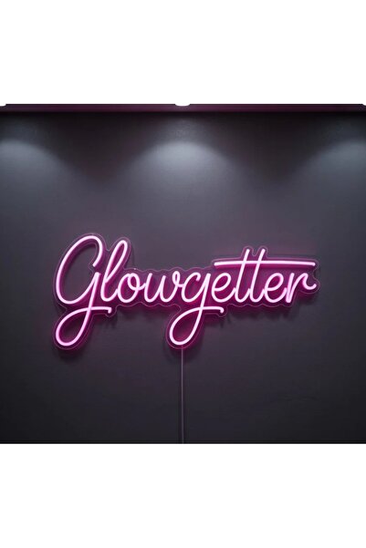 Slasa Glowgetter LED Neon Sign 20x40 cm Pink Light with 6mm Acrylic Base Wall...