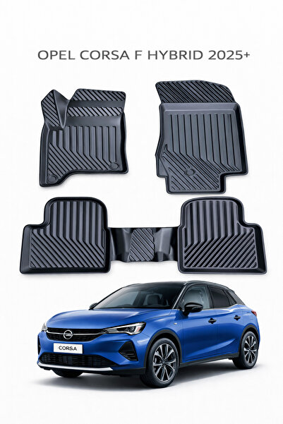 Black Gold Opel Corsa F 2024+ Hybrid Uyumlu 3D Oto Paspas Premium