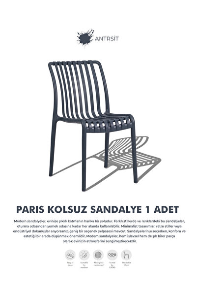 Daim Plastik PARİS | 1 ADET KOLSUZ LUX CAFE & RESTAURANT SANDALYESİ