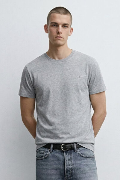 MATERIAL Ανδρικό άνετο βαμβακερό κοντομάνικο μπλουζάκι Grimelange