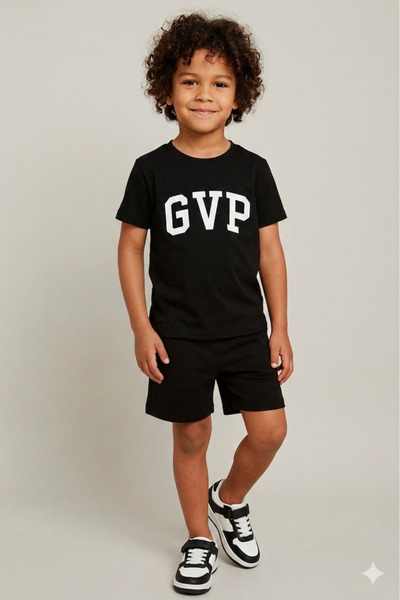 PALLERMO KİDS New Season Summer Single Jersey Top and Shorts Set