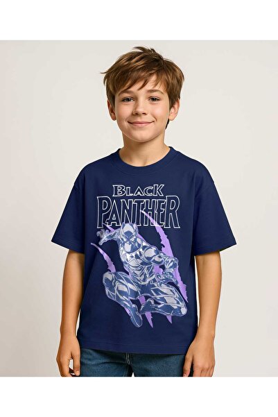 Pine Kids Marvel Single Jersey Knit Oversized Drop Shoulder Half Sleeve T-Shi...