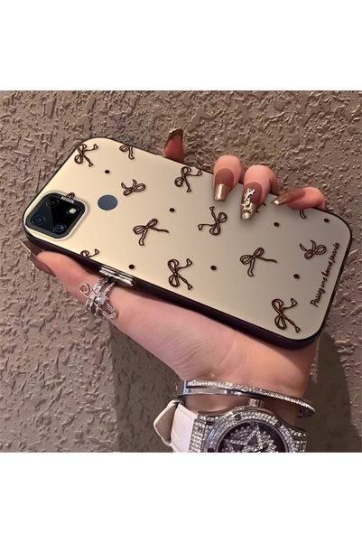 CHICASELUX حافظة متوافقة مع Realme C15/C25/C25S ذات جودة عالية وطباعة بني الل...