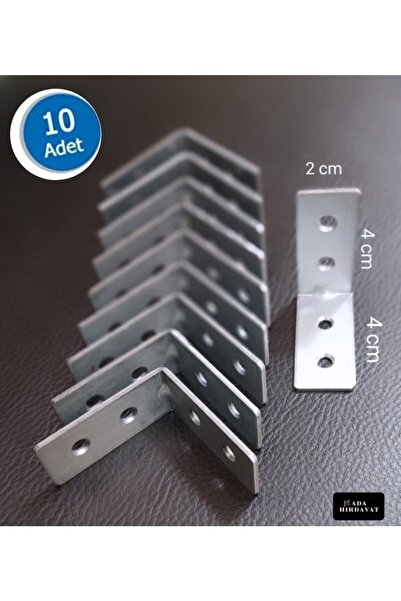 ESSENTIA BUILD & HOME Metal L Köşebent 10 Adet Mobilya Dolap Raf Köşe Sabitle...