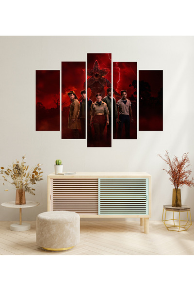 tablomaxtbx 5 Parça Stranger Things Dizi Dekoratif Salon Oda Duvar Poster Sin...