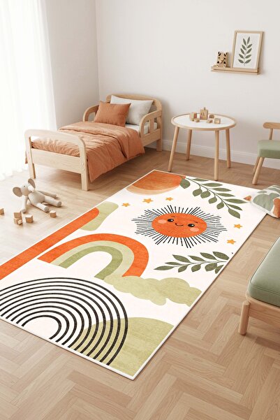 West Home Oyun halısı makinede yıkanabilir kaymaz taban leke tutmaz çocuk oda...