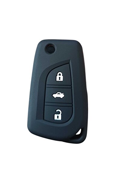 Marsilyan Θήκη κλειδιού αυτοκινήτου από σιλικόνη συμβατή με κλειδί Toyota Cor...