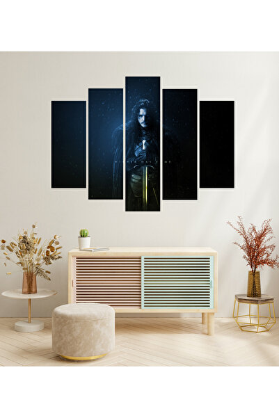 tablomaxtbx 5 Parça Game Of Thrones Jon Snow Dekoratif Salon Oda Duvar Poster...