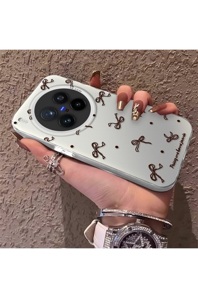 CHICASELUX Vivo X300 Pro Compatible High-Quality Brown Bow and Dot Printed Case
