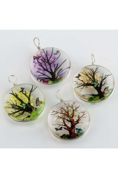 Marsilyan Tree Life Pendant 2.5 cm Ilkel-Bjt940