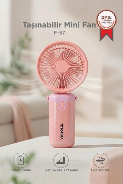 Torima Şarjlı El Vantilatörü Masaüstü Stantlı 3 Kademeli Taşınabilir Mini Fan...