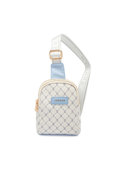 Tergan Cream Textile Women's Crossbody Bag - S26Y1Twc0717-V8N