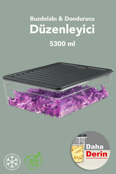 Meleni Home 1 حاوية تخزين عميقة متوافقة مع الميكروويف - حاوية تنظيم وتنظيم ال...