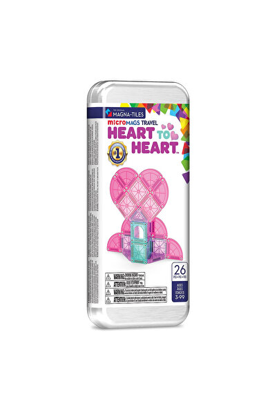 Magna Tiles MAGNA-TILES Heart to Heart, Set de călătorie, vârsta 3-9 ani