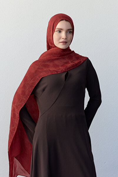 FENZA SCARF Σάλι σε χρώμα τούβλου Λούνα Τζακάρλι