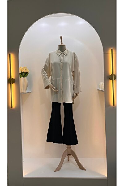 Nuesscollection Yaka Taşlı Tesettür Gömlek