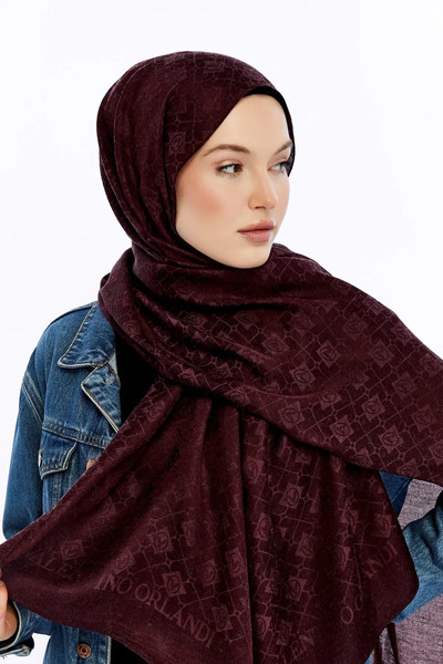 Valentino Orlandi Σάλι από μαλλί και μοντάλ με μονόγραμμα