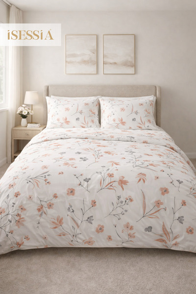 Isessia Σετ Παπλωματοθήκης Fiora με Διπλά Σεντόνια |   200 x 240 εκ.