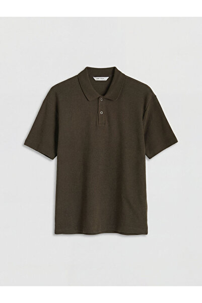 LC Waikiki Brown Polo Neck Men's T-Shirt